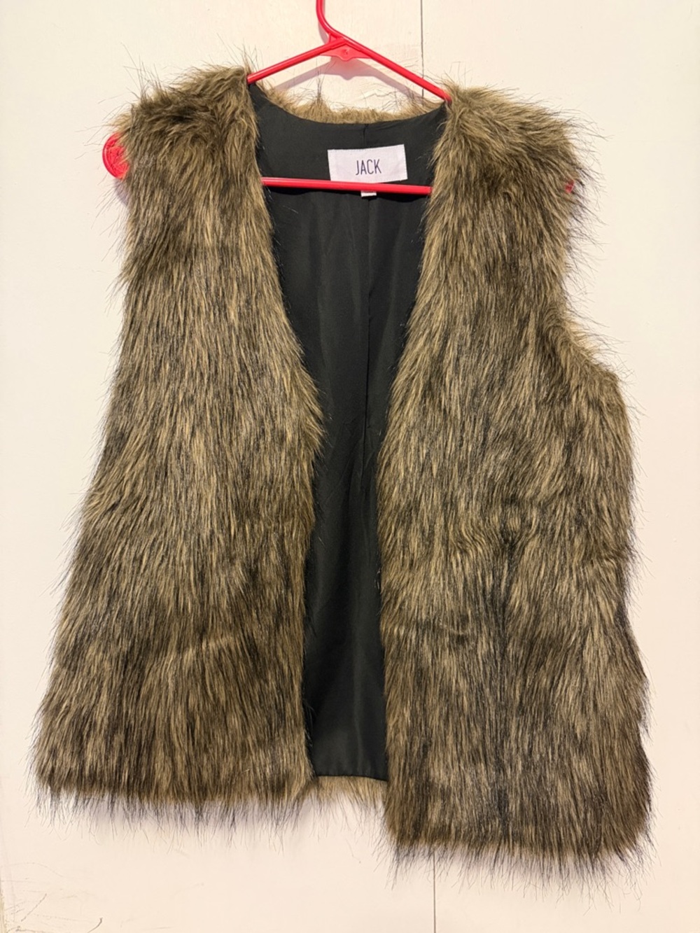 Jack by BB Dakota women’s Faux Fur Vest in Olive Brown